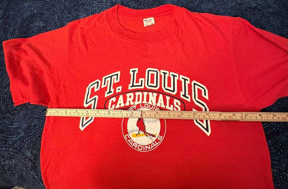 Vintage Champion St. Louis Cardinals MLB Graphic T-Shirt Red Size Large - Picture 7 of 8